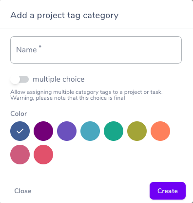 Create tag category