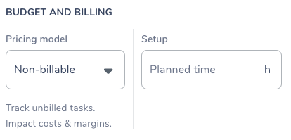 Non billable tasks