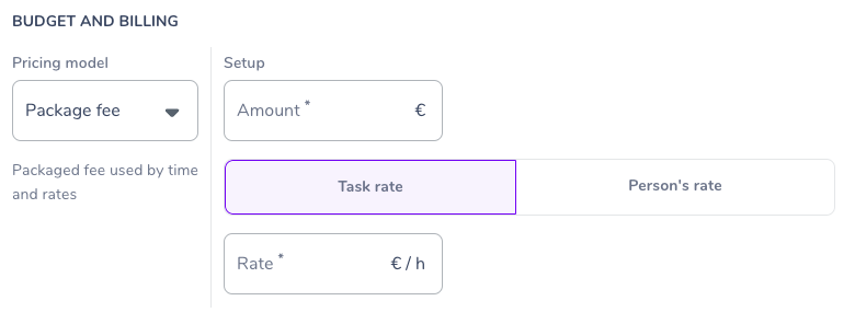 Package fee 