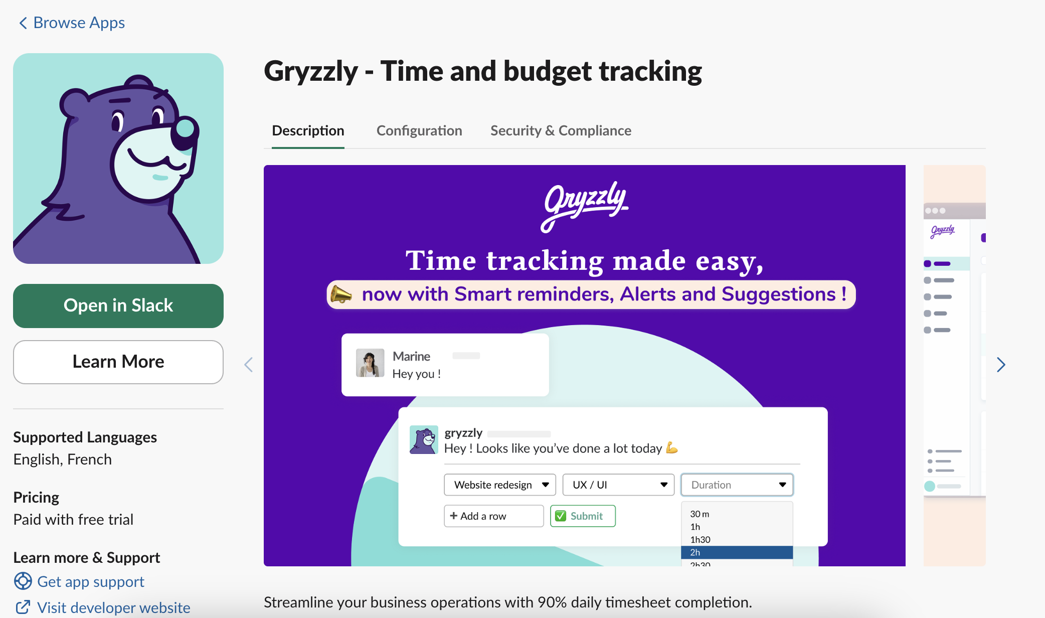 add gryzzly slack