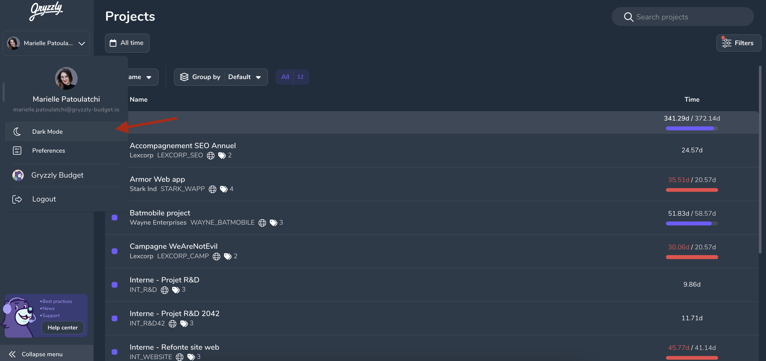 dark mode