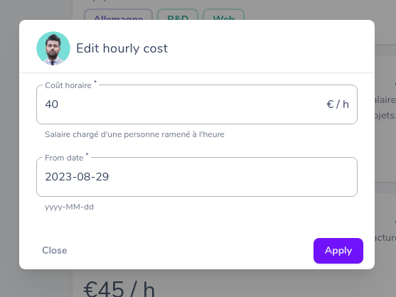 hourly cost