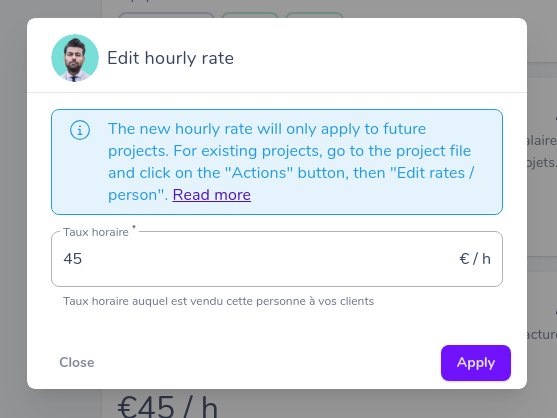 hourly rate
