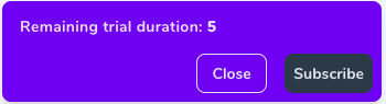 Trial end reminder
