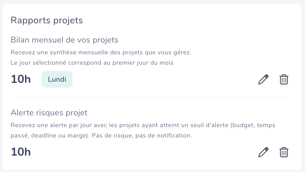 Rapports projets 