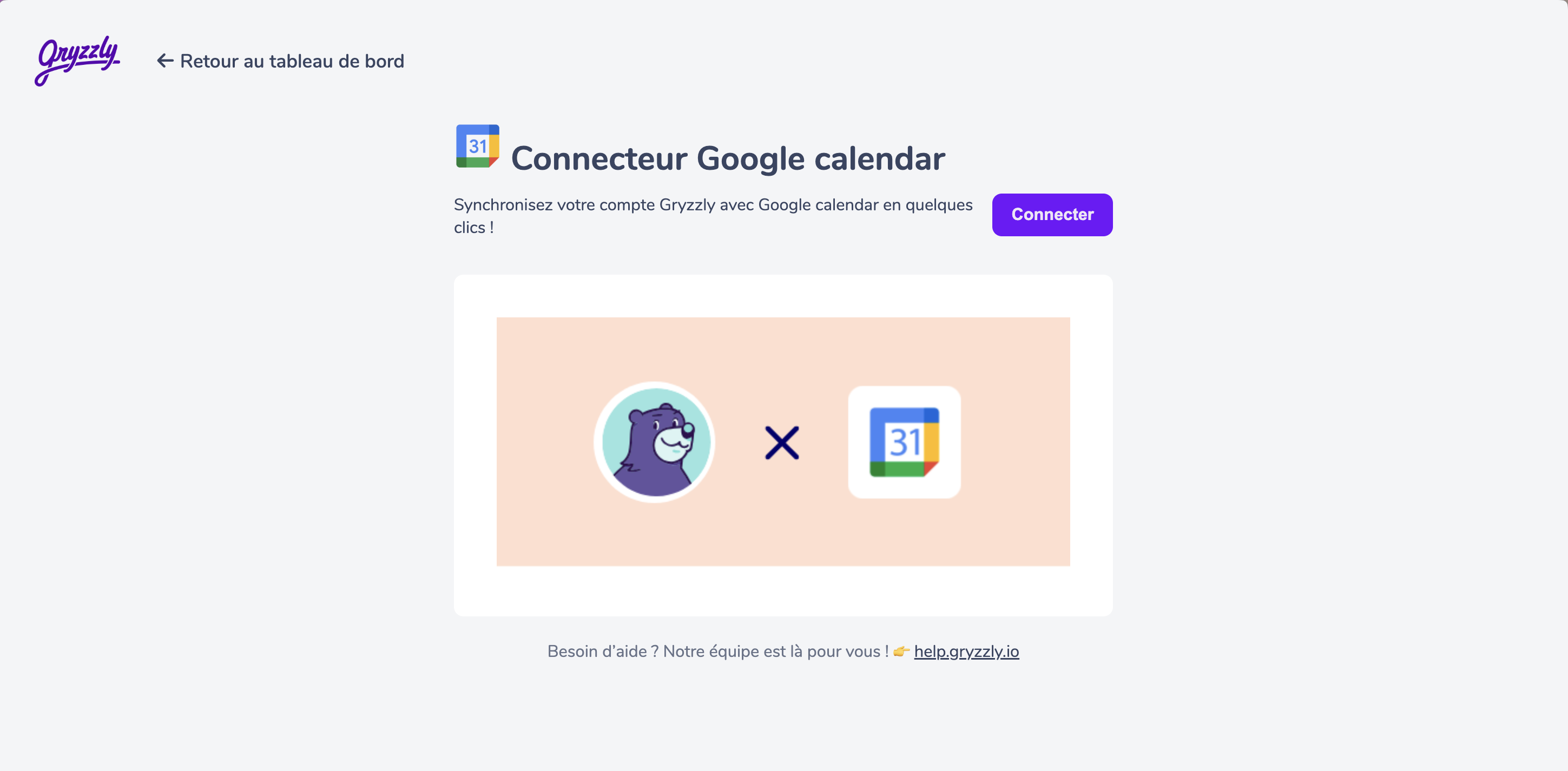 Connecter Google Calendar 