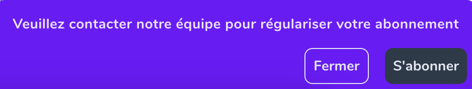 régulariser votre abonnement