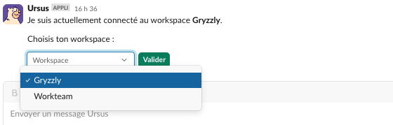 changement workspace
