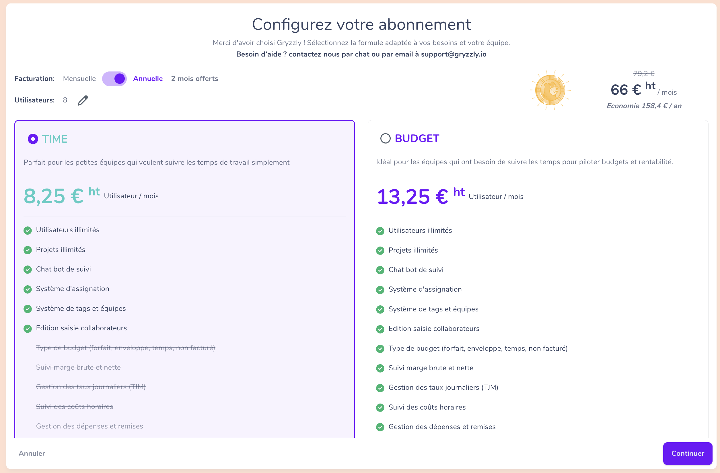 configurer abonnement